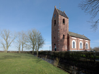 Fototapeta na wymiar De kerk van Saaksum, Groningen Province, The Netherlands