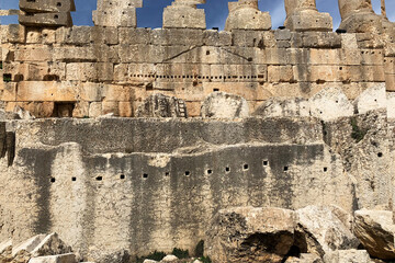 Trilithon, megalith stouns at Jupiter Temple in Baalbek, Lebanon © Elena