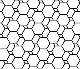 Abstract geometric seamless pattern. Modern stylish texture. Repeating hexagons vector background.