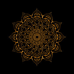 Golden Color Mandala Design