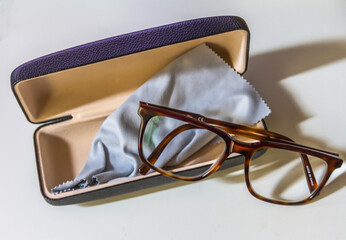 glasses and case