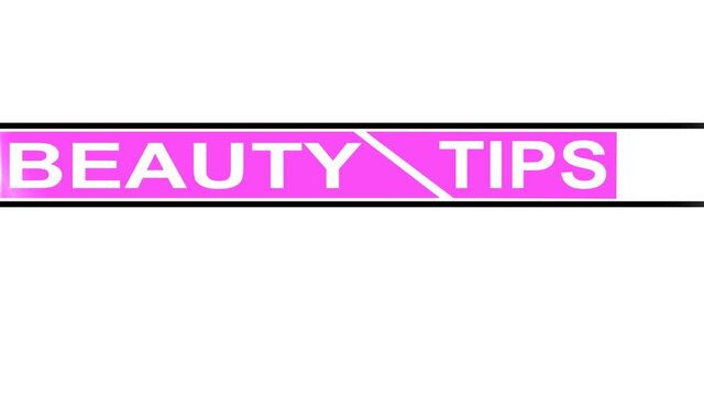 Simple clean lower third Beauty Tips in high resolution RGB+alpha channel