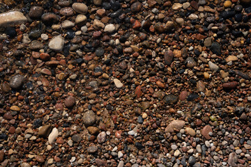 on the shores of the Baltic Sea there are stones of different colors, which form a beautiful pattern with each other