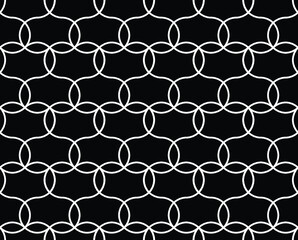 Abstract geometric seamless pattern. modern stylish texture. repeating tiles with grid of ovals. vector background.