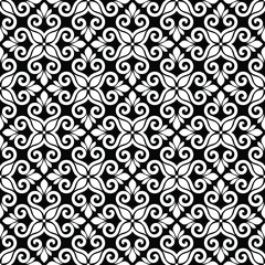Abstract seamless floral damask. ornamental style vector background.