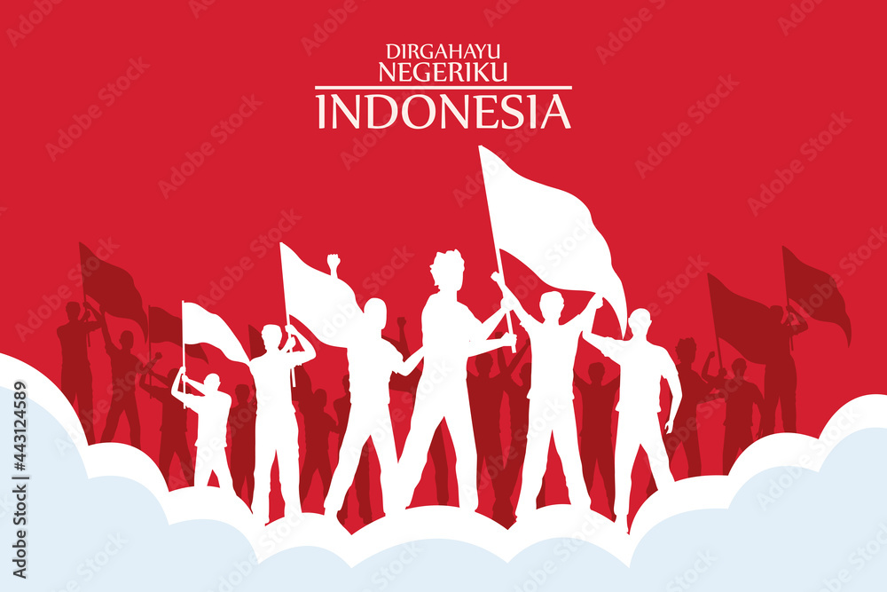 Canvas Prints merdeka indonesia postcard