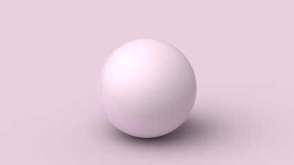Pink sphere, 3D art visualisation on the pink background, pastel colour, warm and calm colour accent, fashion design, simple ball in the center