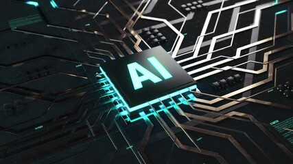 Artificial intelligence visualization animation concept