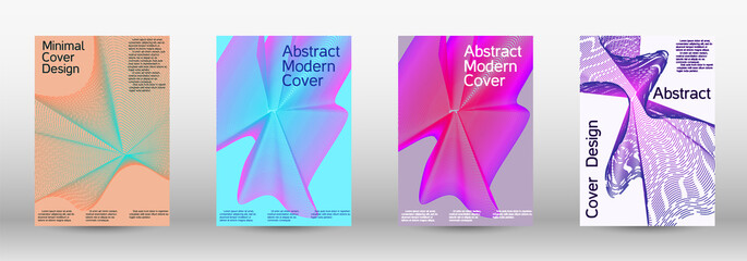 Artistic covers design. A set of modern abstract covers. Creative backgrounds from abstract lines