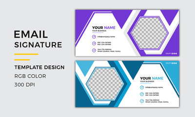 Business modern email signature template design