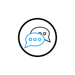 Communication chat bubble icon