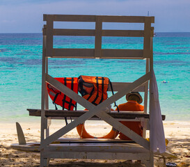 lifeguard stand on the beach