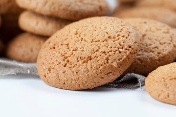 cookies baked with oatmeal and wheat flour