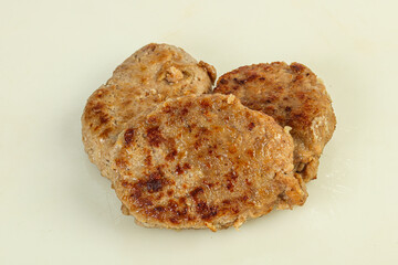 Homemade roasted cutlet minced meat