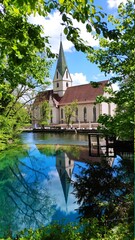 Fototapeta na wymiar View of Blaubeuren Abbey, Germany
