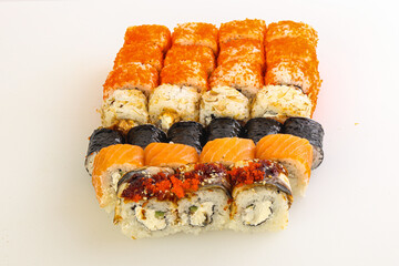 Japanese sushi and roll set