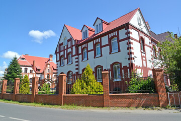 Administrative building of the military town of Pillau (beginning of the 20th century). Baltiysk, Kaliningrad region