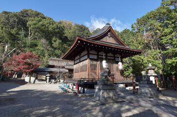 Obraz premium 長等神社 拝殿 滋賀県大津市