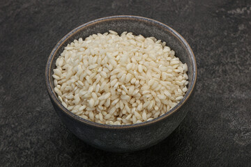 Raw arborio rice for Risotto