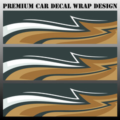 Car wrap decal designs. Abstract racing and sport background for racing livery