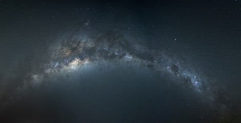  Milky Way arch panorama isolated