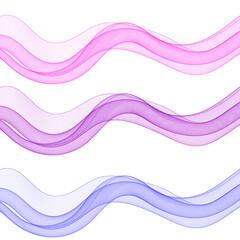Colored abstract waves. Banner layout. Presentation template. Set of waves