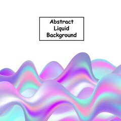 Liquid bright colorful background. Design element. Holography. eps 10