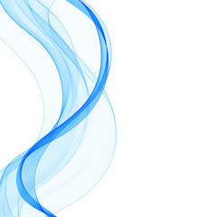 Obraz premium Blue abstract wave, windy background. Design. eps 10