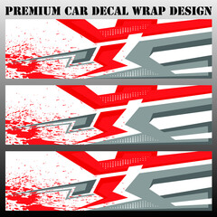 Car wrap decal designs. Abstract racing and sport background for racing livery