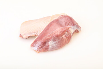 Raw duck breast for cooking