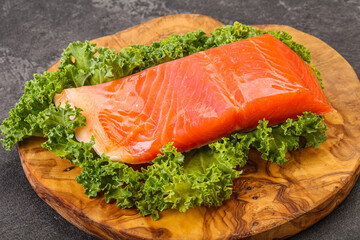 Salmon fillet slice for cooking