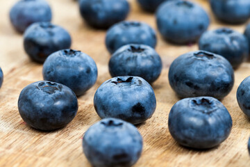 fresh ripe blueberries with vitamins
