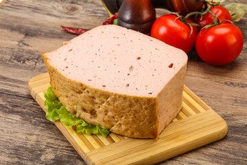 Homemade baked traditional meat loaf