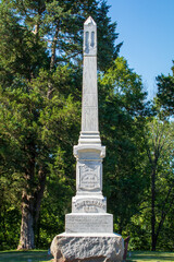 Obraz premium Confederate monument near Manassas (Bull Run) Civil War battlefield site in Virginia, USA.