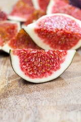 red delicious fig pulp with seeds