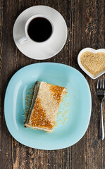 a piece of cake, closeup
