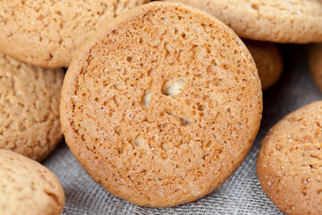 porous cookies baked with oatmeal