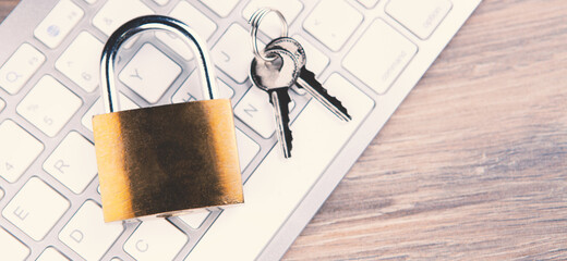 Internet and computer security concept.