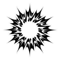 Star explosion abstract shape stamp