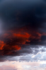 Fototapeta na wymiar majestic and gloomy clouds