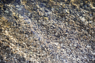 Texture of blue water near the shore