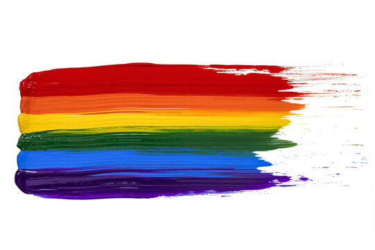 Painted Rainbow LGBT Pride flag.