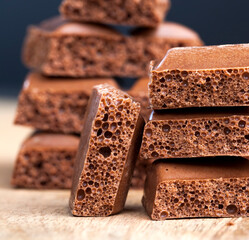 pieces of air chocolate
