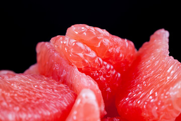 slices of delicious red grapefruit