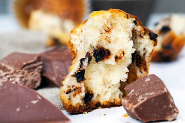 delicious food from baking with chocolate drops