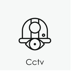 Cctv vector icon. Editable stroke. Symbol in Line Art Style for Design, Presentation, Website or Apps Elements, Logo. Pixel vector graphics - Vector
