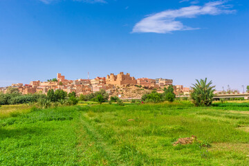 Fototapeta na wymiar Oasis of Tinghir, little town in Morocco