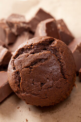 broken chocolate from cocoa