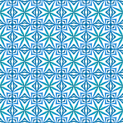 Watercolor medallion seamless border. Blue