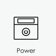 Power vector icon. Editable stroke. Symbol in Line Art Style for Design, Presentation, Website or Apps Elements, Logo. Pixel vector graphics - Vector
